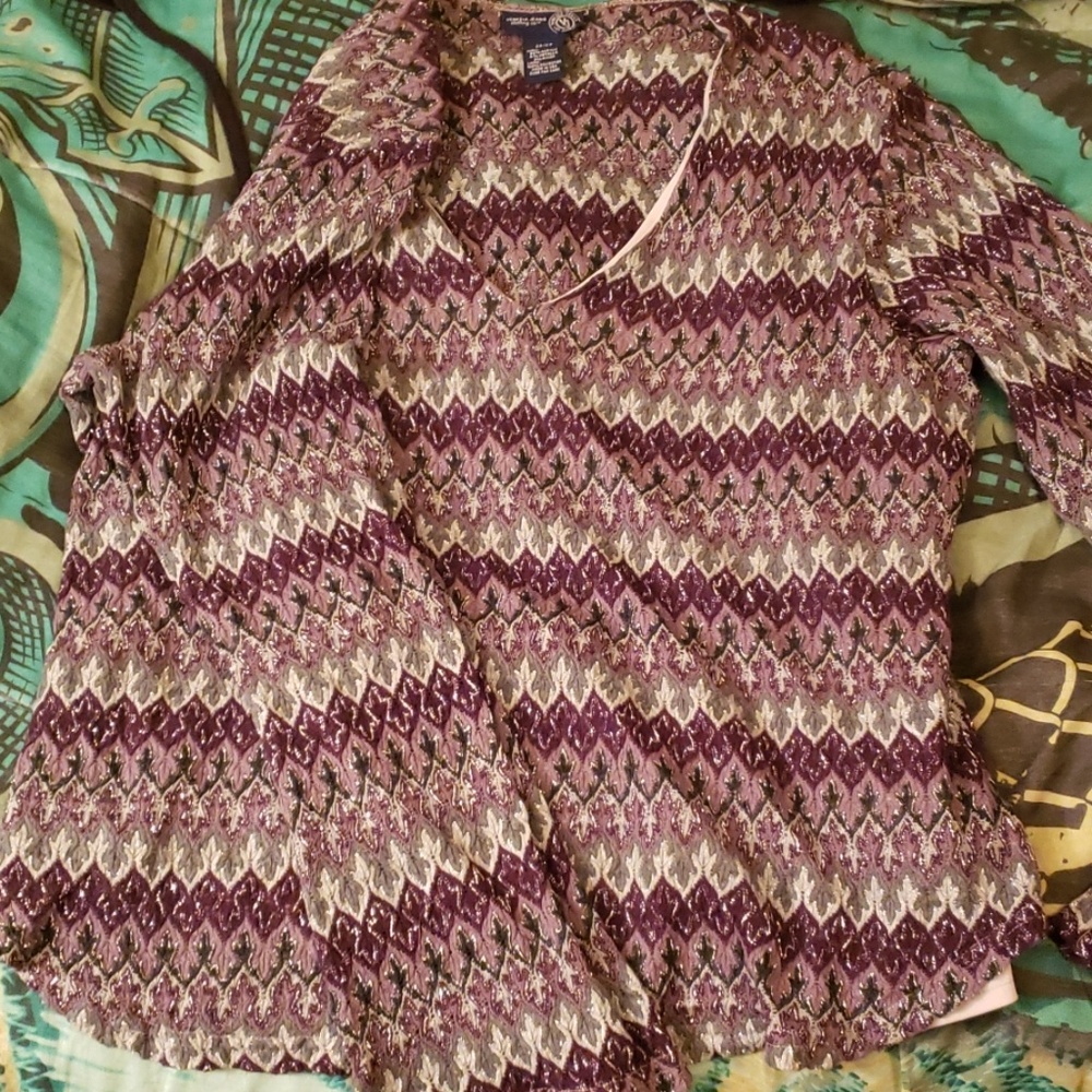 Purple striped top